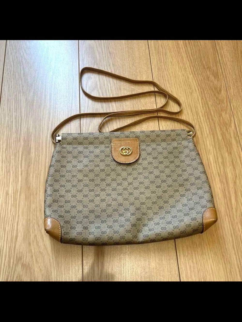 Gucci Brown Monogram Crossbody Bag